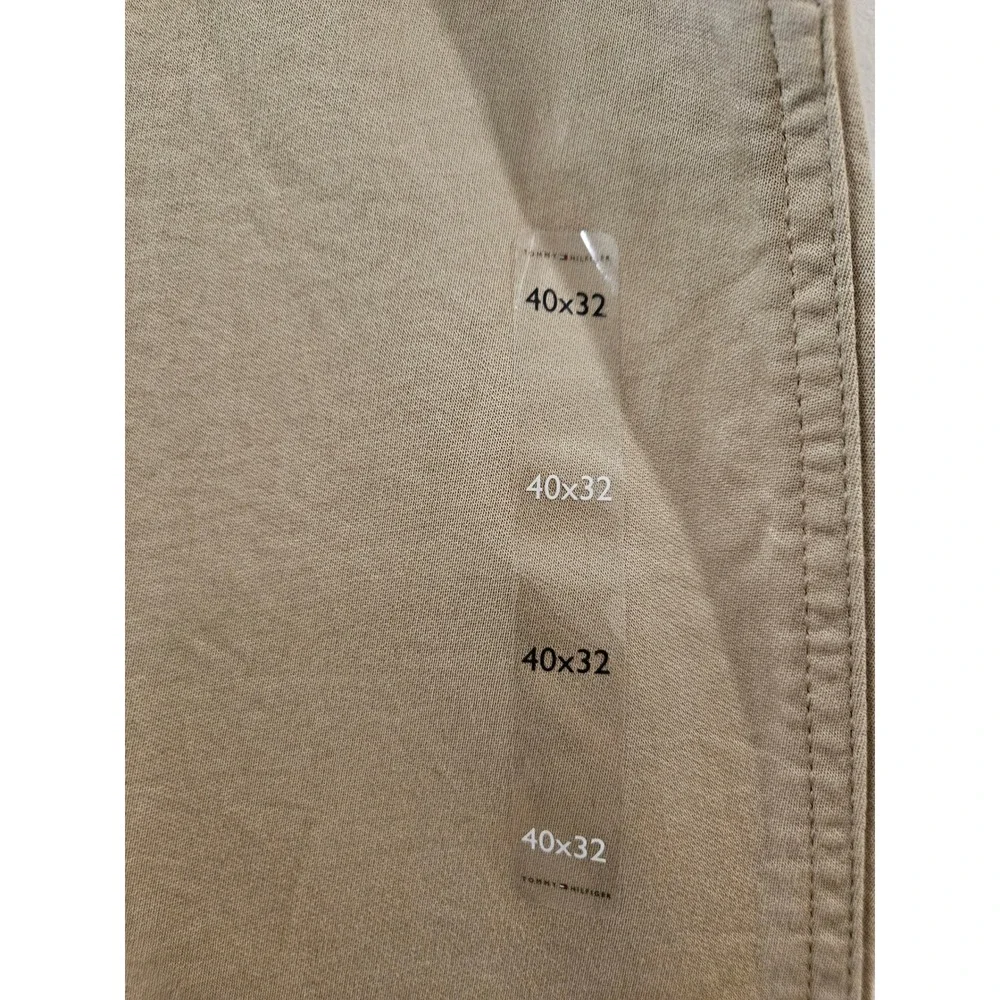 Tommy Hilfiger TH Flex Mens Tan Khaki Straight Leg Pants 40x32